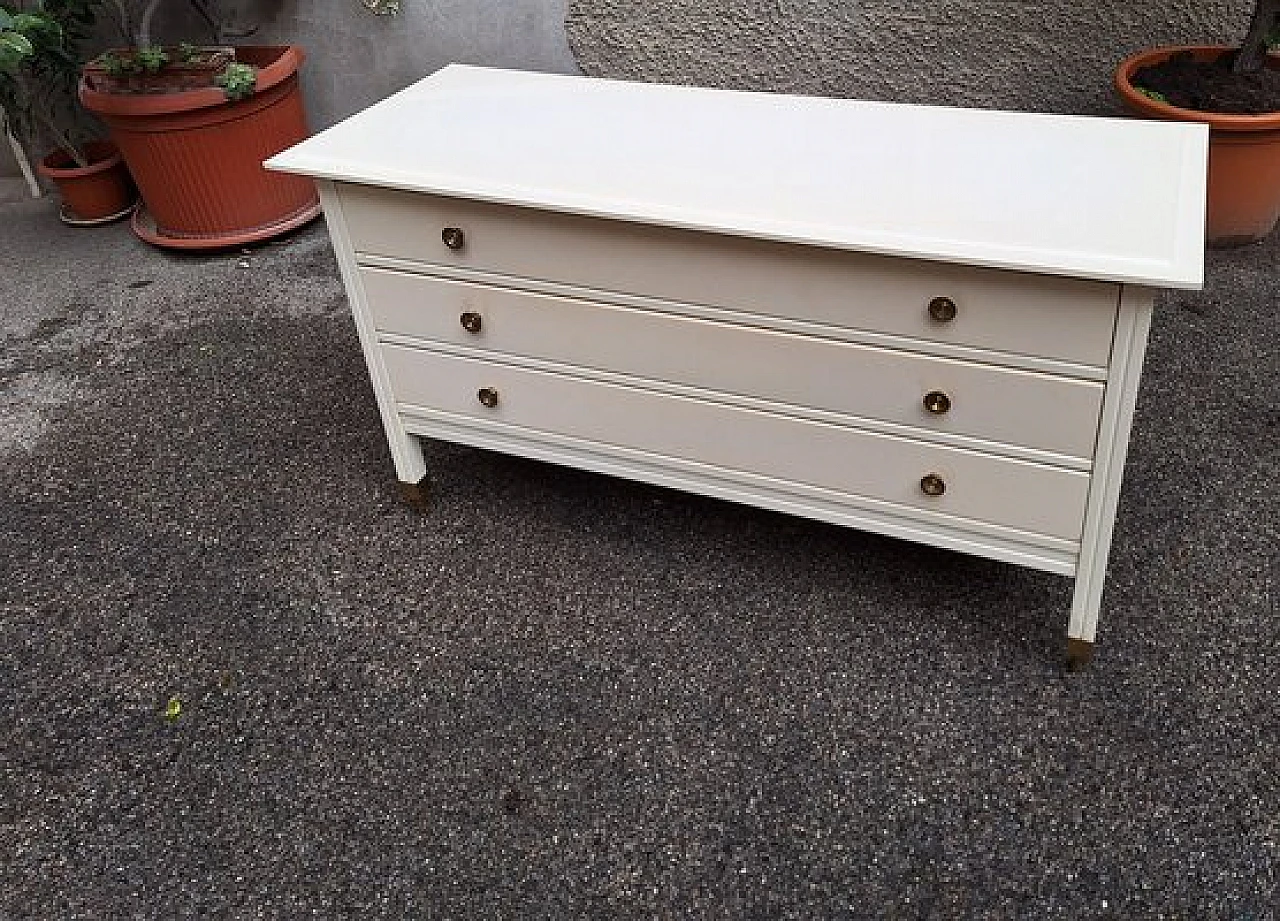 White wooden D154 dresser by Carlo De Carli for Luigi Sormani, 1960s 2