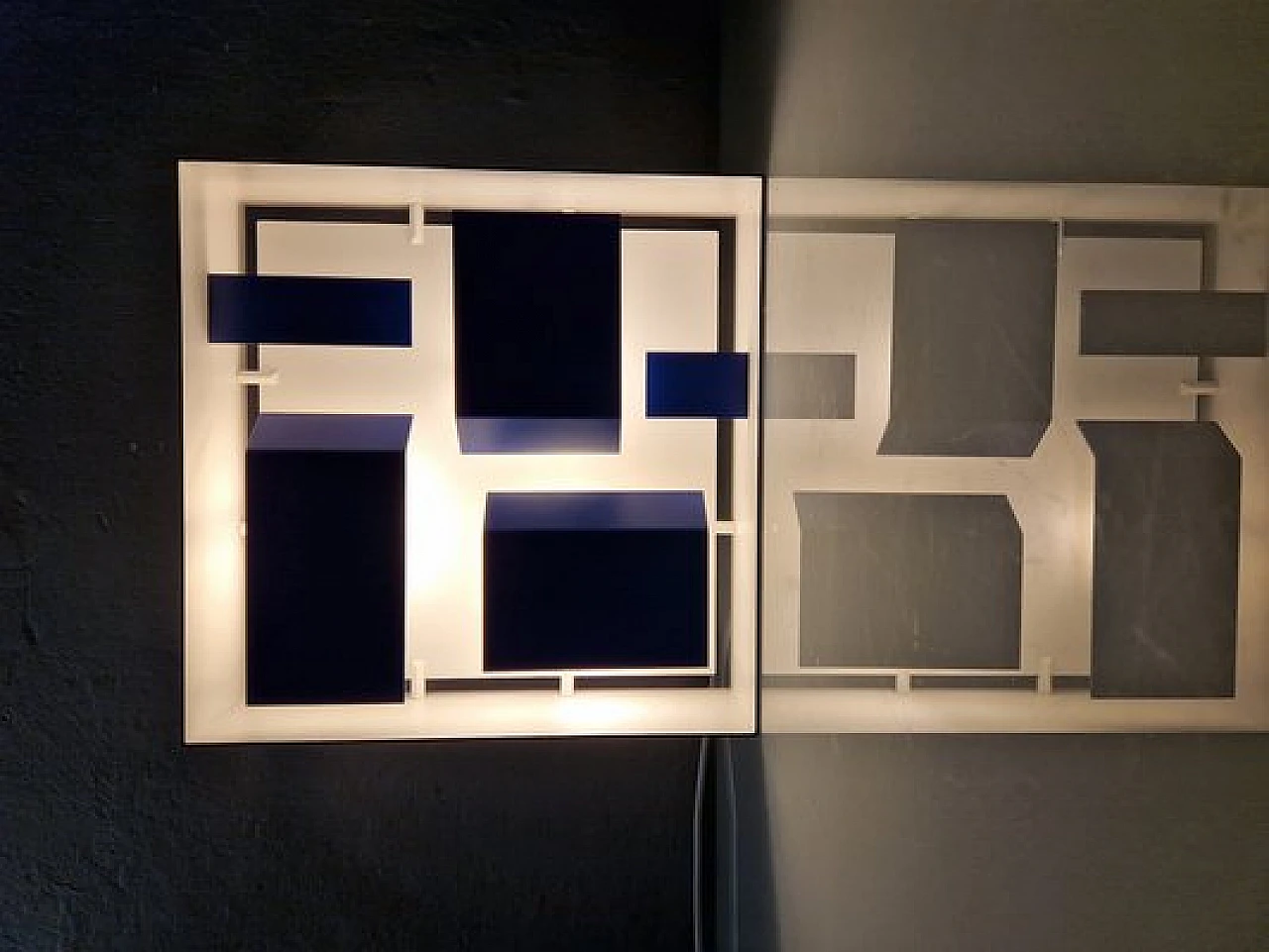 Quadro di luce wall light in iron by Gio Ponti for Pollice, 2000s 6