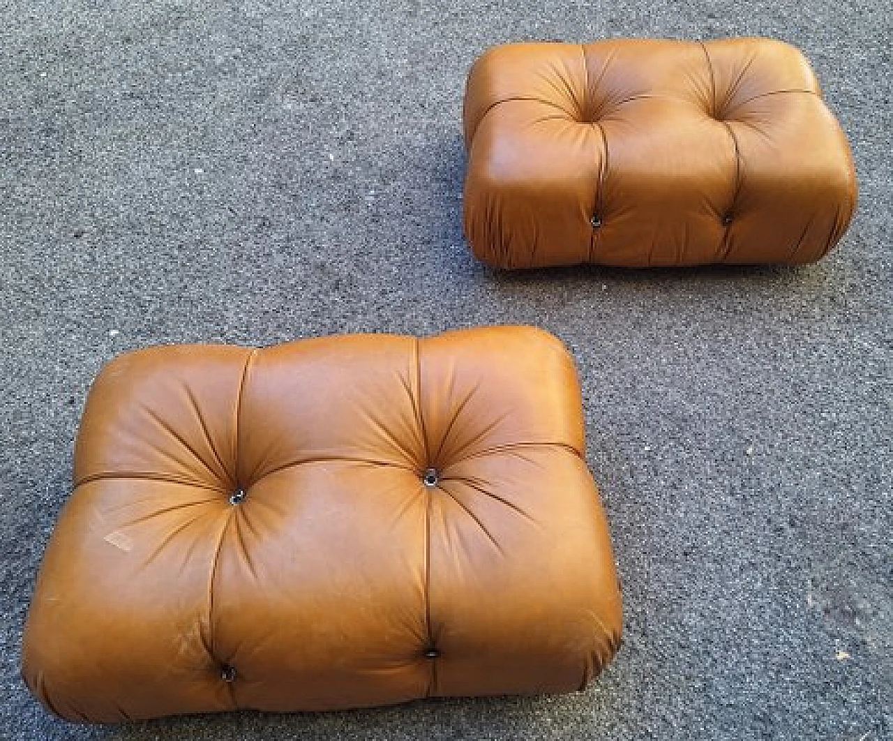 Camaleonda leather pouf by Mario Bellini for C&B Italia, 1979 1