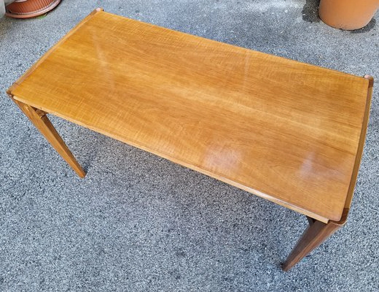 Walnut writing desk with drawer by Paolo Buffa, 1950s 4