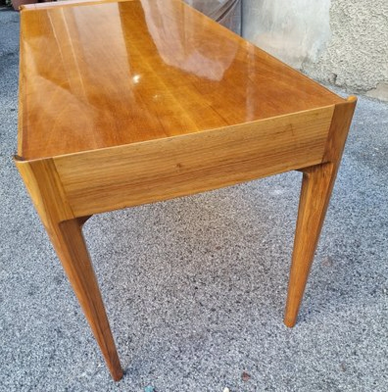 Walnut writing desk with drawer by Paolo Buffa, 1950s 7