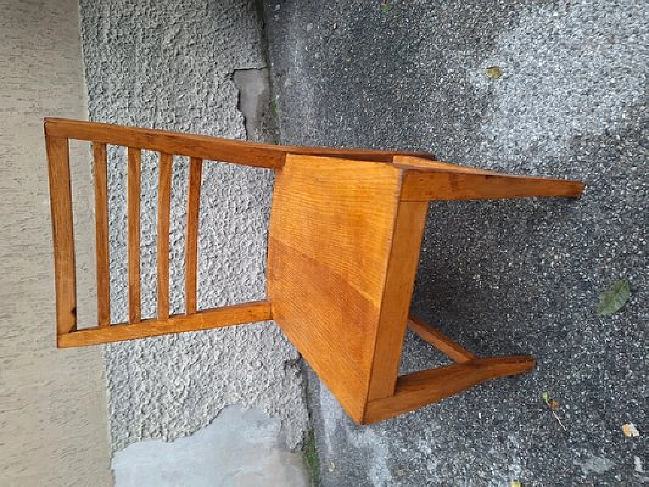 Wooden desk with double drawer and chair by Gio Ponti, 1940s 17