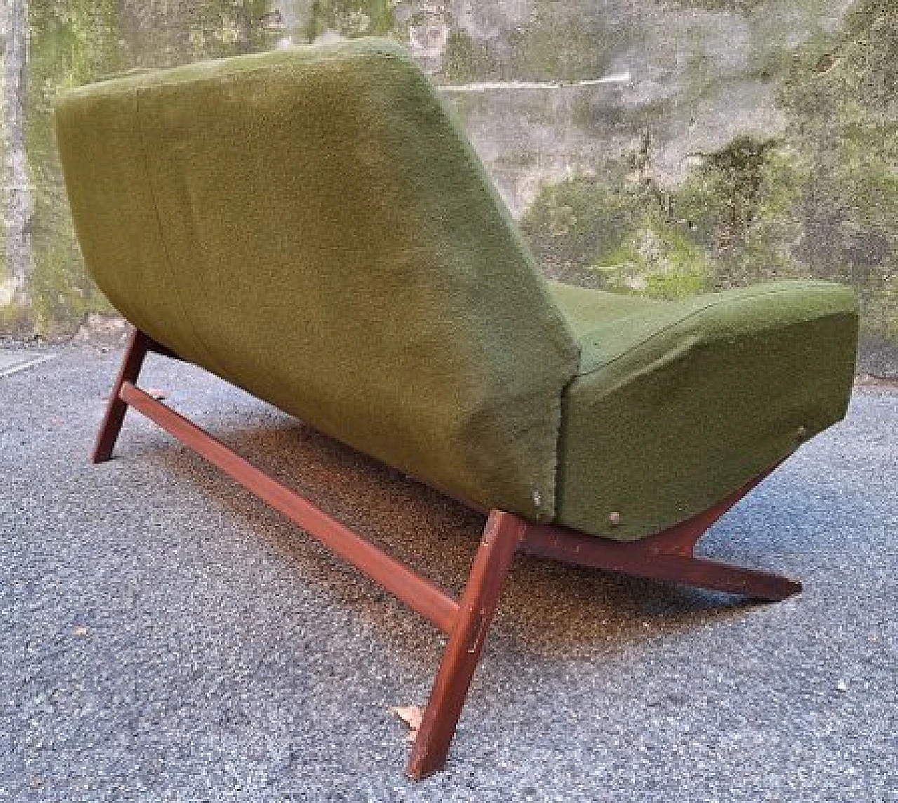 2-Seater green sofa by Gianfranco Frattini for Cassina, 1950s 4