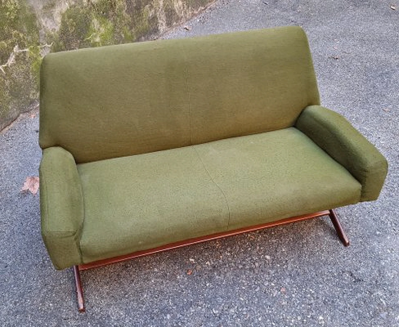 2-Seater green sofa by Gianfranco Frattini for Cassina, 1950s 5