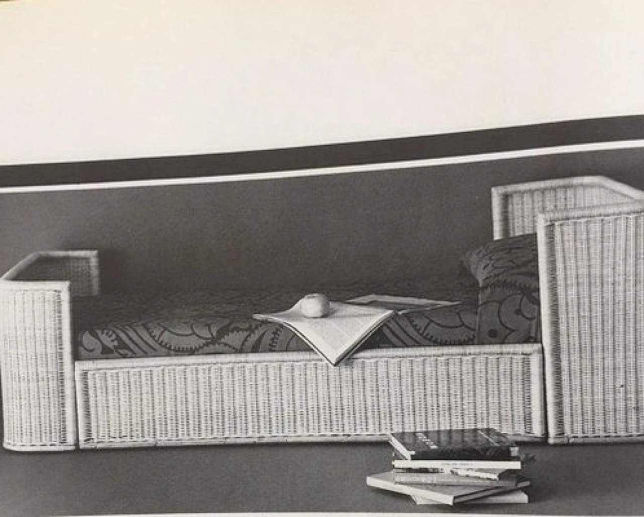 Letto matrimoniale in vimini di A. dal lago per Germa, anni '70 9