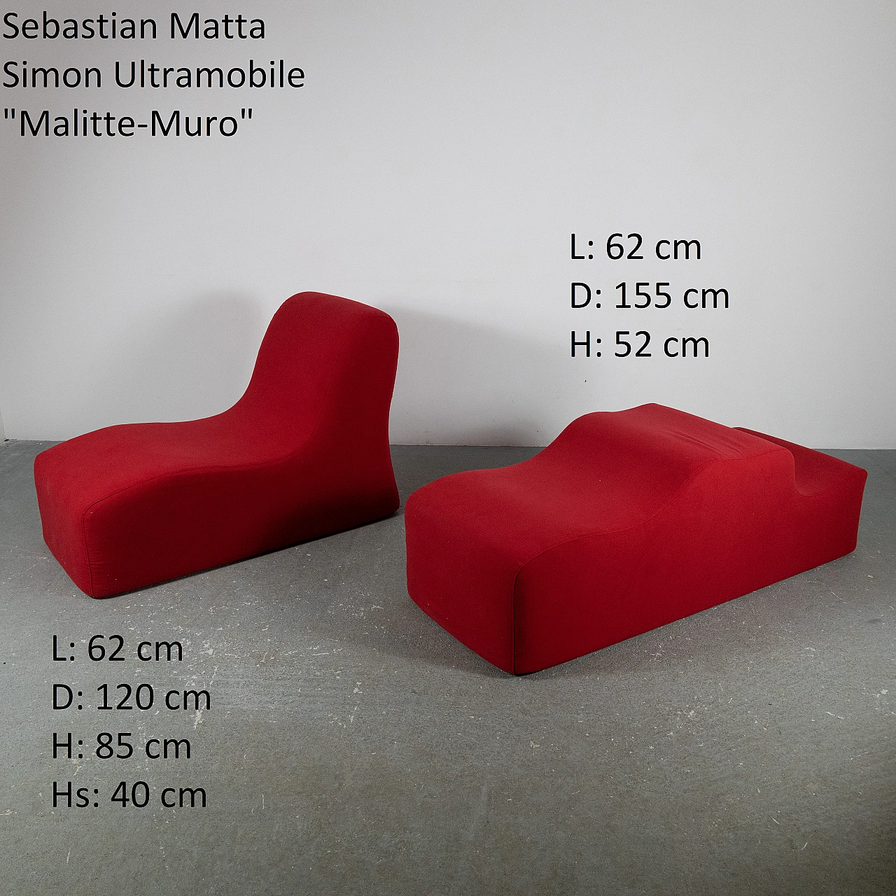 Malitte armchair and bench by R. S. Matta for Gavina, 1960s 1