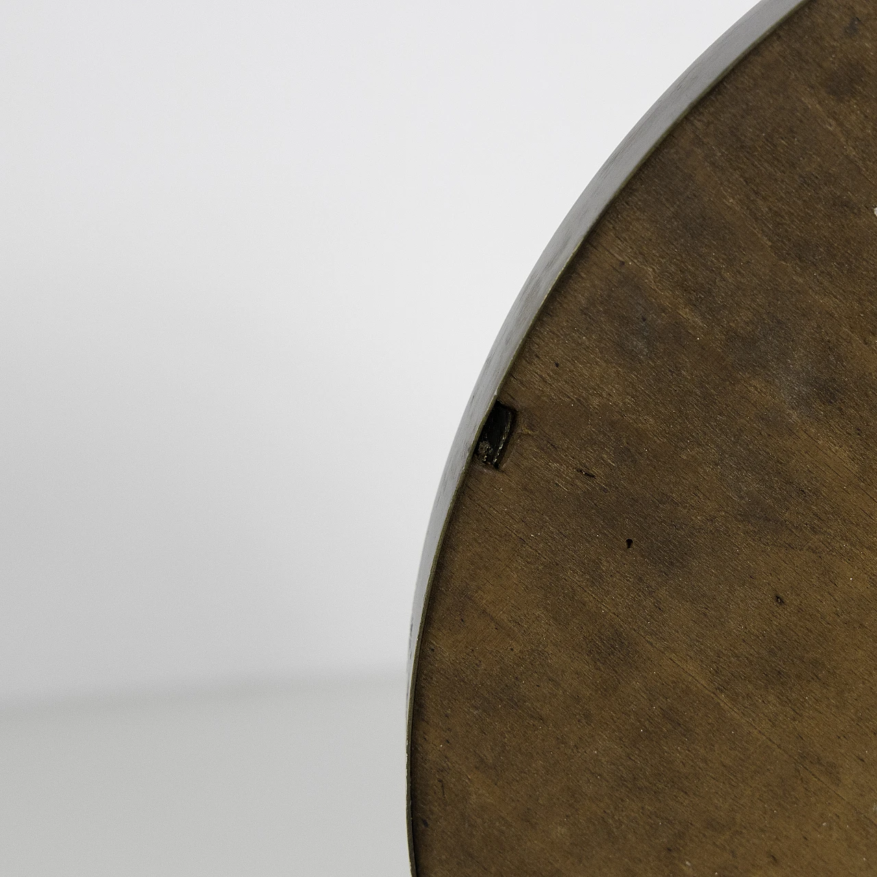 Round walnut, mirrored glass and brass coffee table, 1940s 11