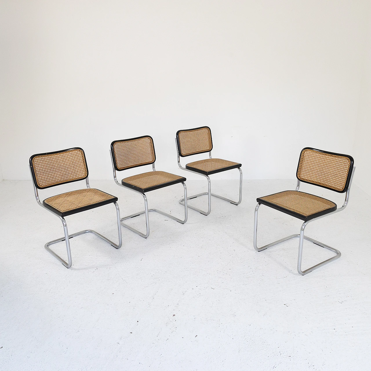 4 Cesca chairs by M. Breuer for Gavina, 1970s 1