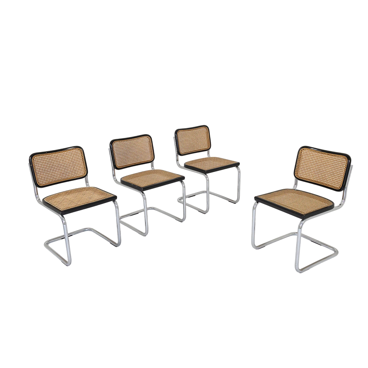 4 Cesca chairs by M. Breuer for Gavina, 1970s 2