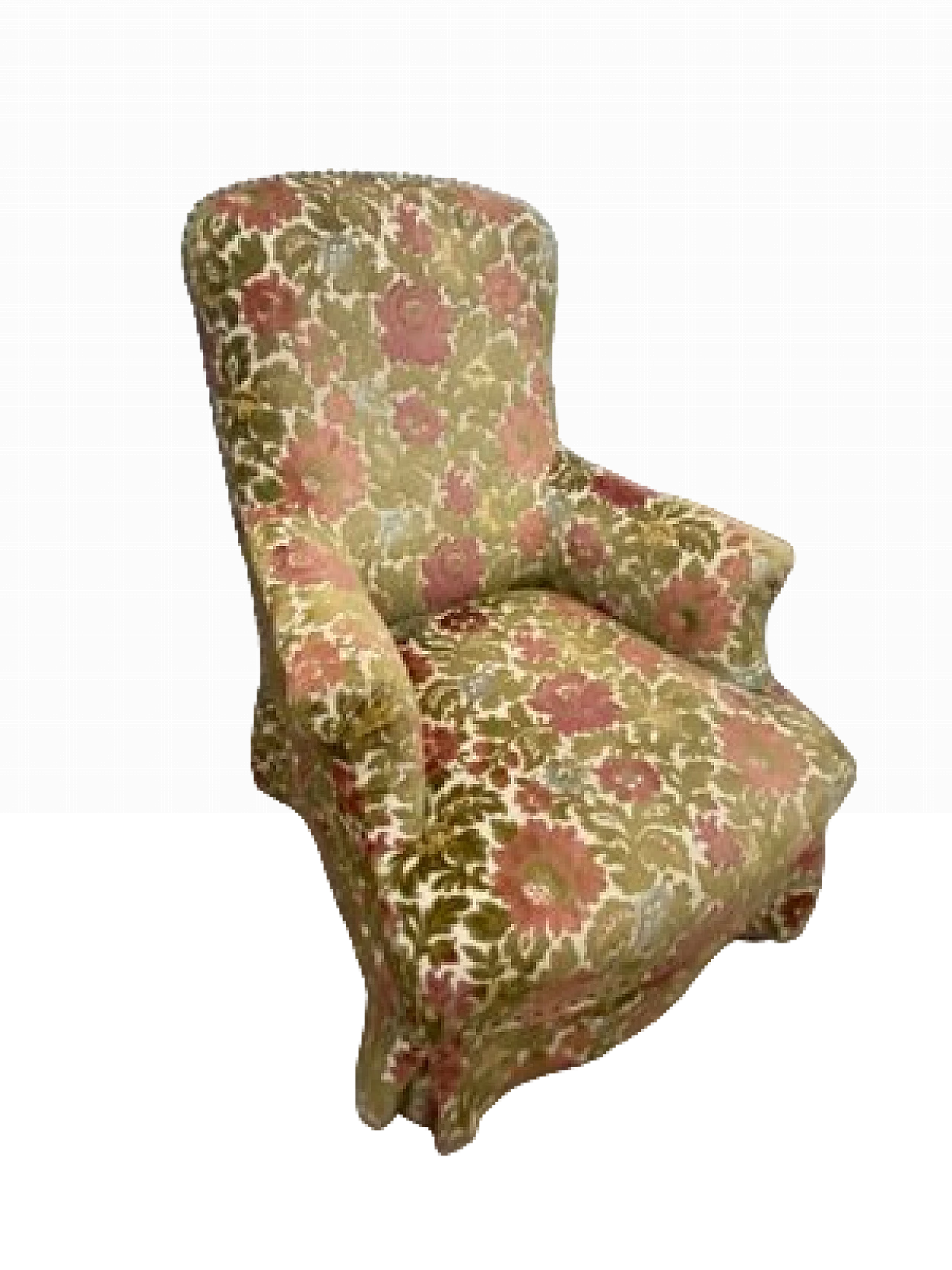 Velvet armchair, 1940s 4