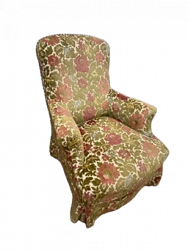 Velvet armchair, 1940s