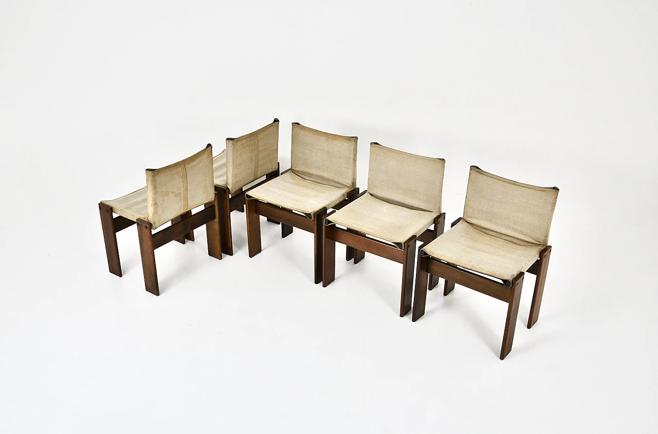 5 Monk chairs by Afra & Tobia Scarpa for Molteni, 1970s 2