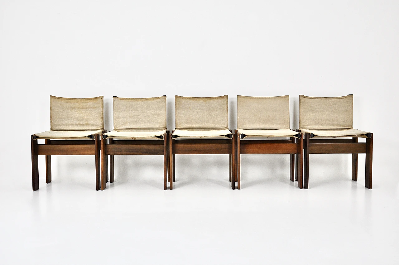 5 Monk chairs by Afra & Tobia Scarpa for Molteni, 1970s 3