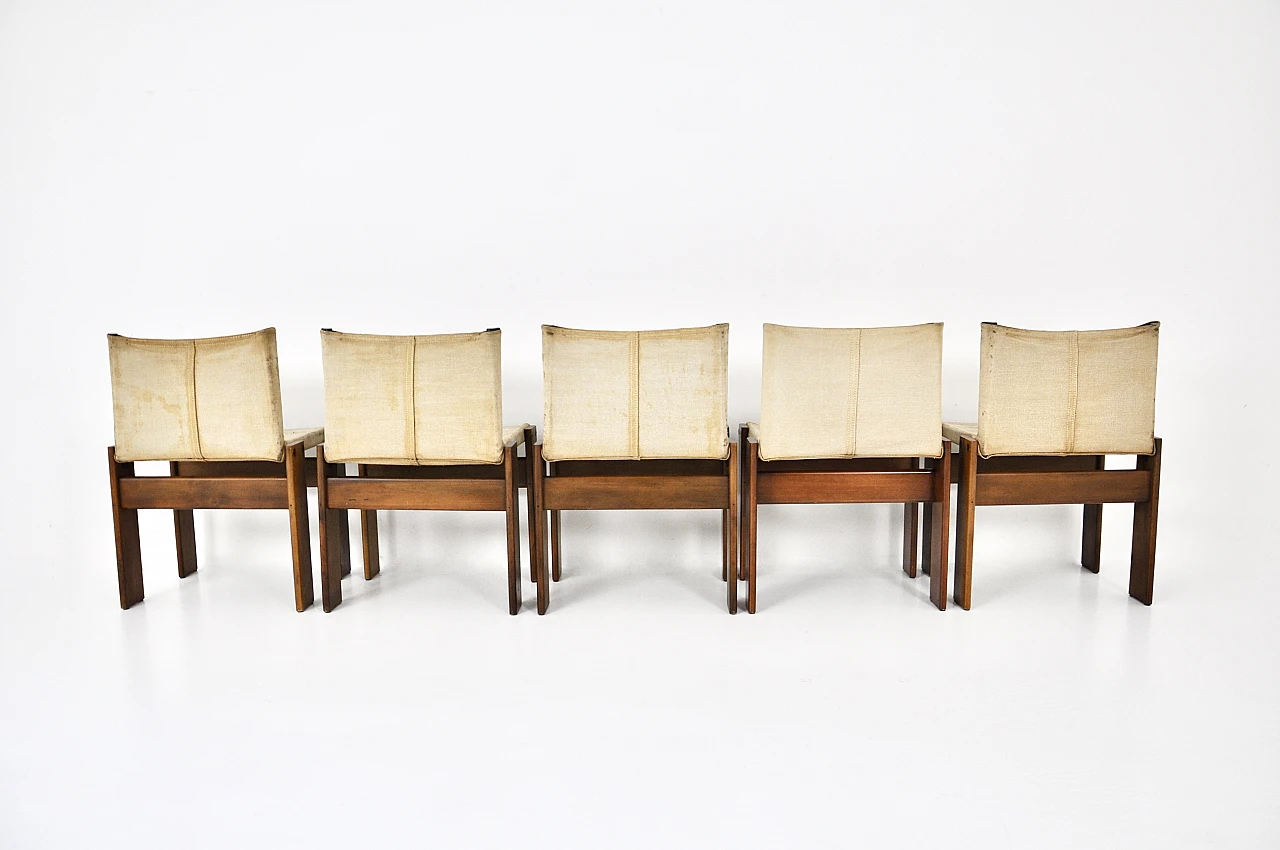 5 Monk chairs by Afra & Tobia Scarpa for Molteni, 1970s 5