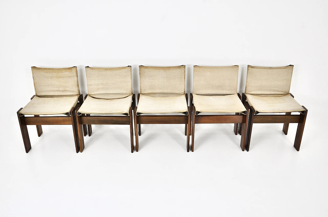 5 Monk chairs by Afra & Tobia Scarpa for Molteni, 1970s 7