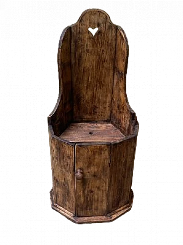Wooden high chair, late 19th century