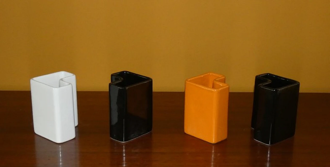 6 Ceramic vases by Aldo Cotti for Tronconi, 1970s 8