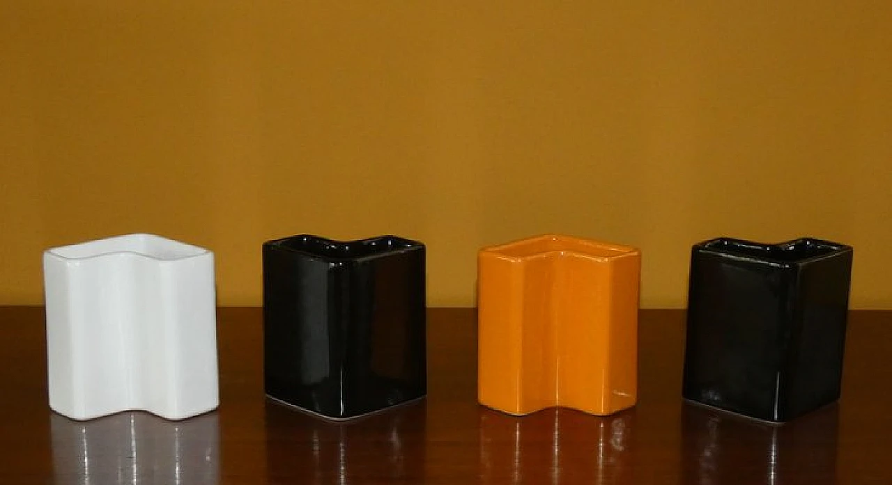 6 Ceramic vases by Aldo Cotti for Tronconi, 1970s 9