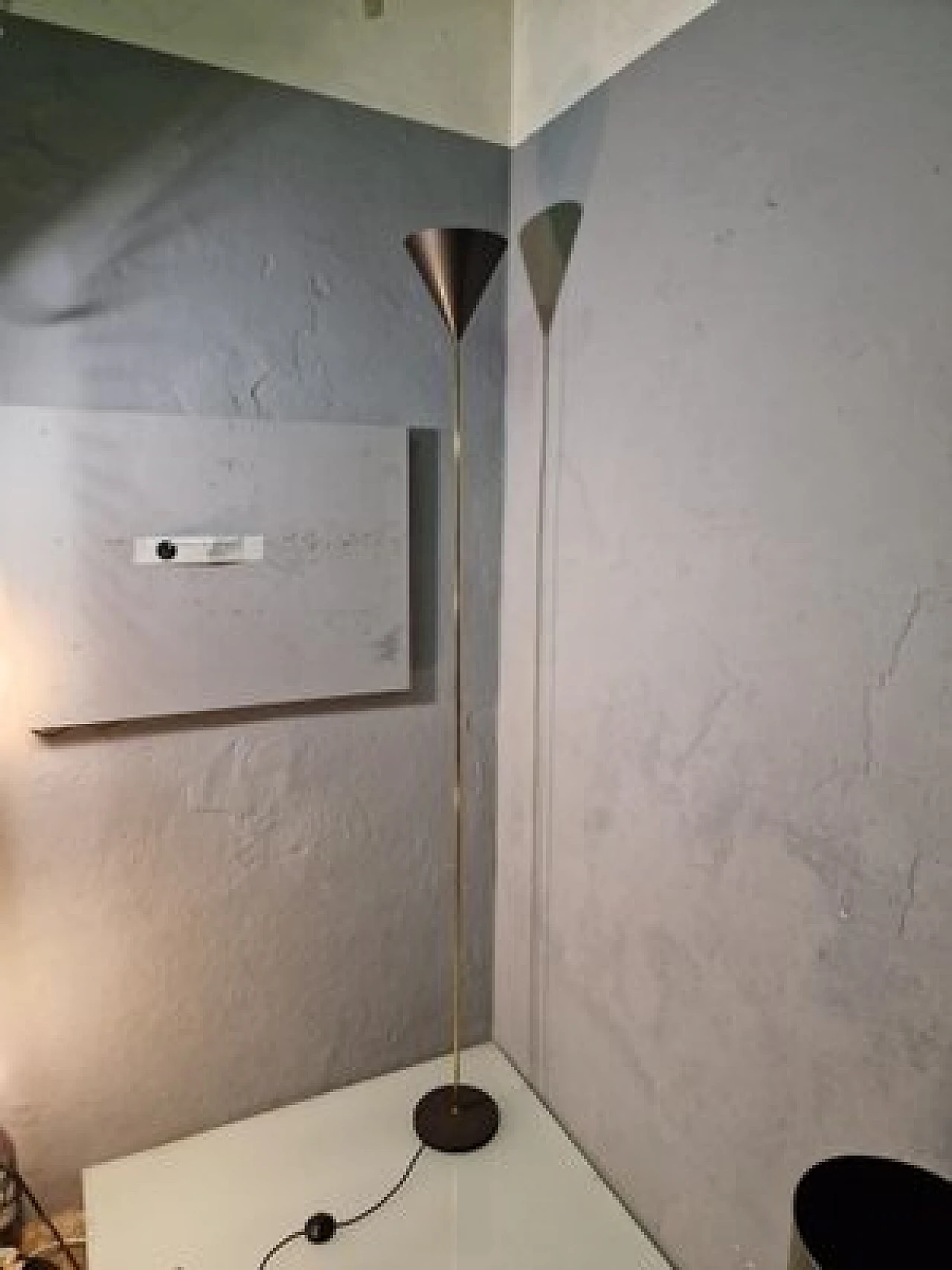 Floor lamp in brass & iron by Luigi Caccia Domini for Azucena, 1990s 1