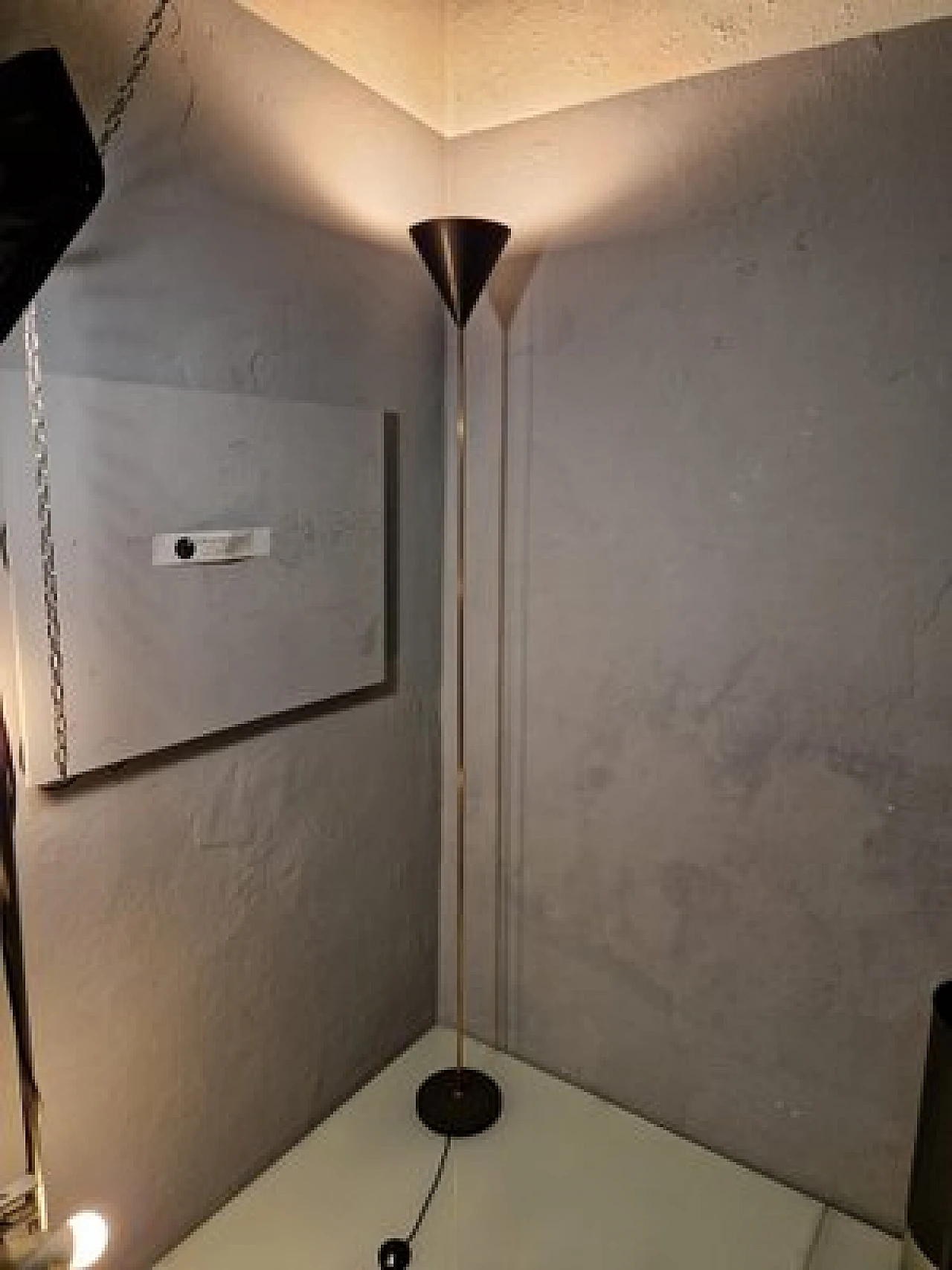 Floor lamp in brass & iron by Luigi Caccia Domini for Azucena, 1990s 2