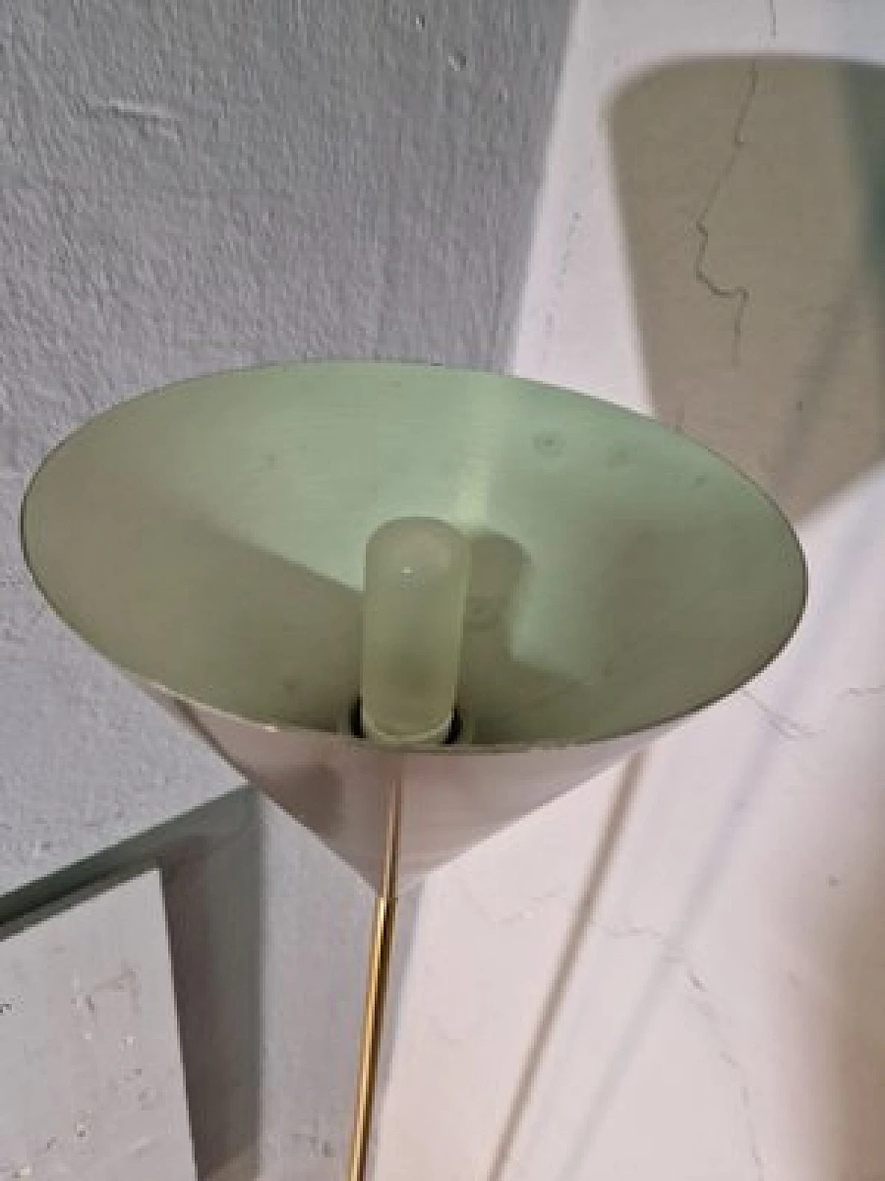 Lampada da terra in ottone e ferro di Dominioni per Azucena, anni '50 4