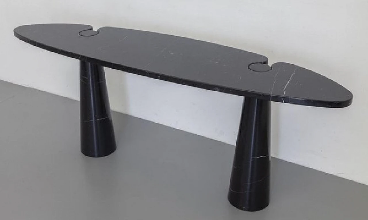 Black marble Eros console by Angelo Mangiarotti for Skipper, 1980s 2