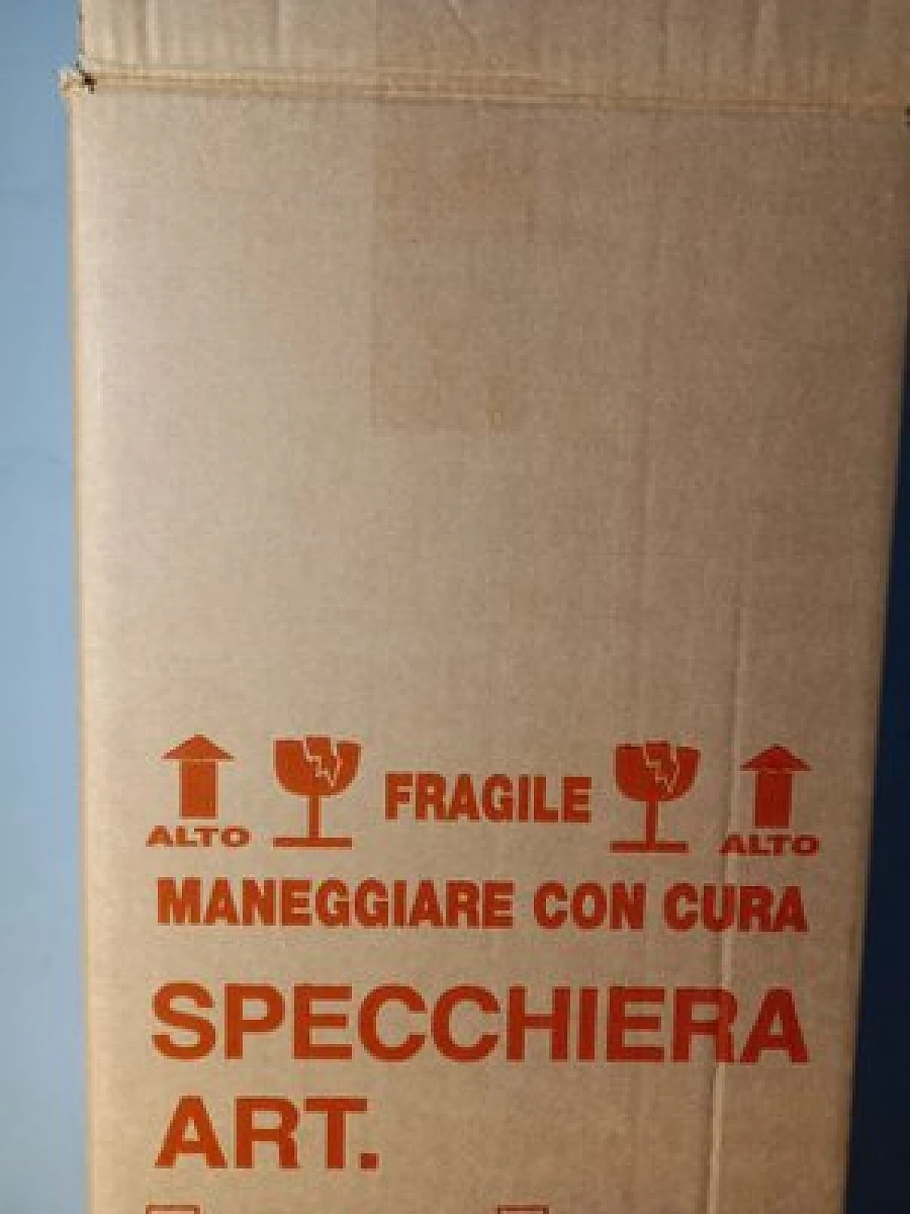 Specchio da terra Unghia in legno e pvc giallo, anni 2000 11