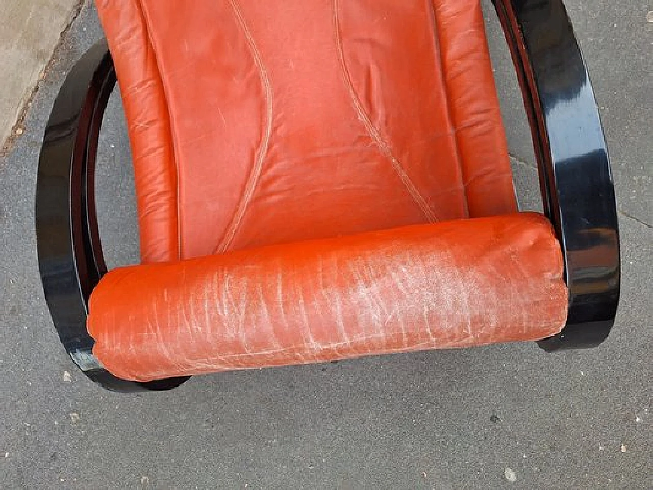 Sgarsul red rocking chair by Gae Aulenti for Poltronova, 1970s 11