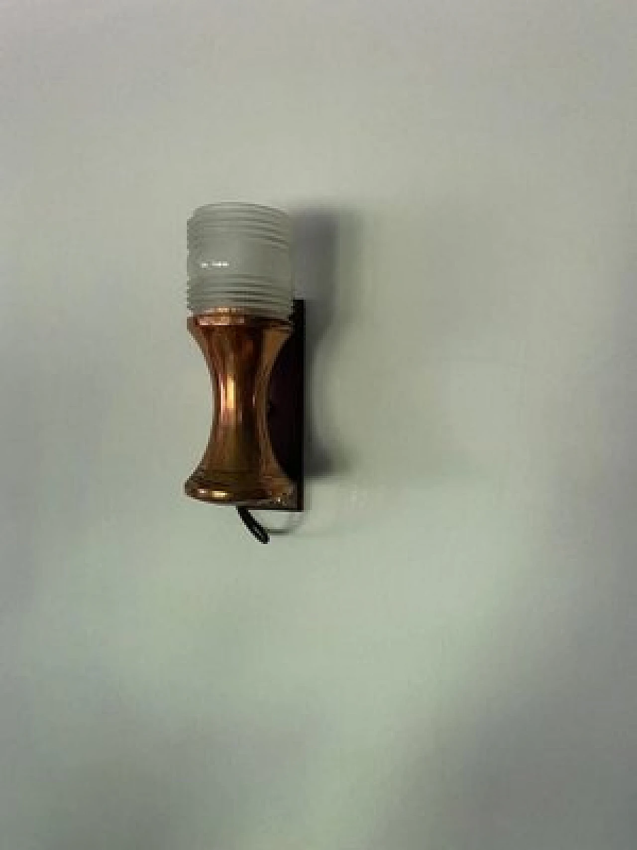 Copper and glass wall lamp 1123 by Tito Agnoli for Oluce, 1960s 23