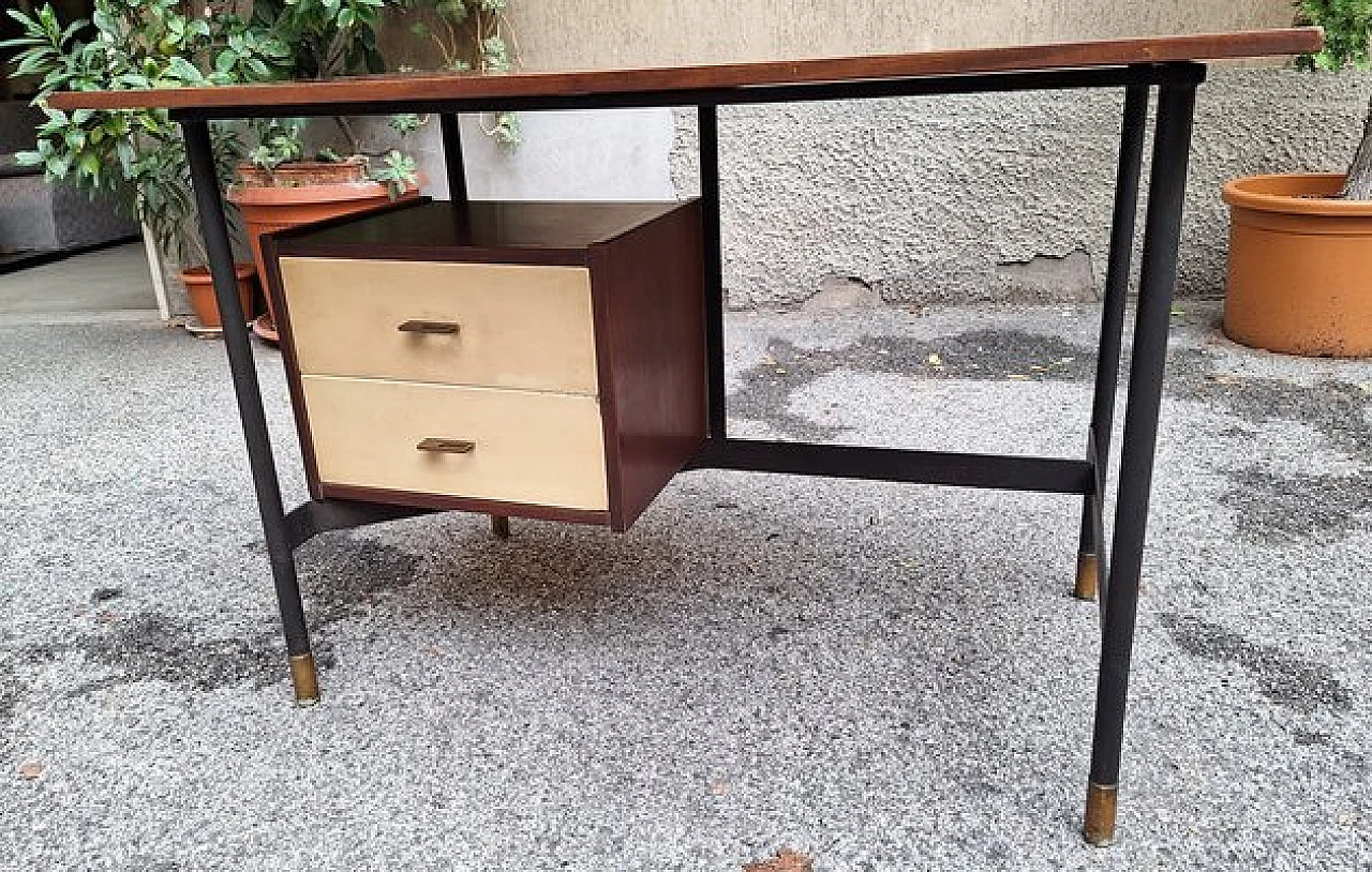 Rosewood desk by Luigi Caccia Dominioni for Azucena, 1950s 3