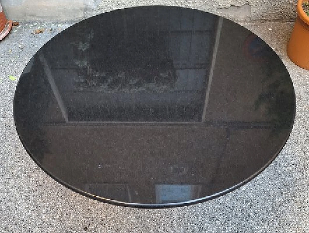 Table in silver wood with black marble top by Carlo de Carli, 1980s 4