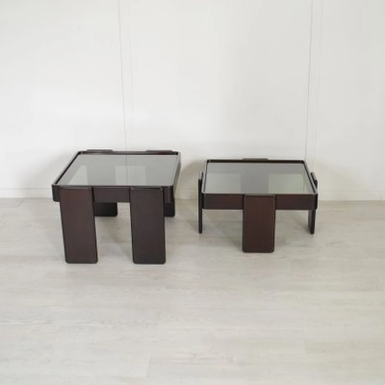 Pair of nesting coffee tables by G. Frattini for Cassina, 1960s 3