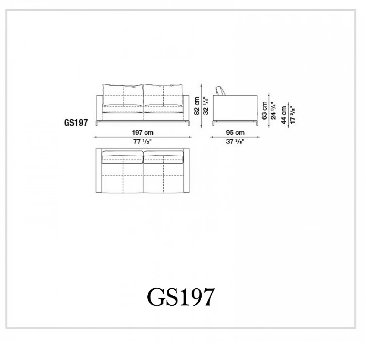 George GS197 sofa by Antonio Citterio for B&B Italia 6