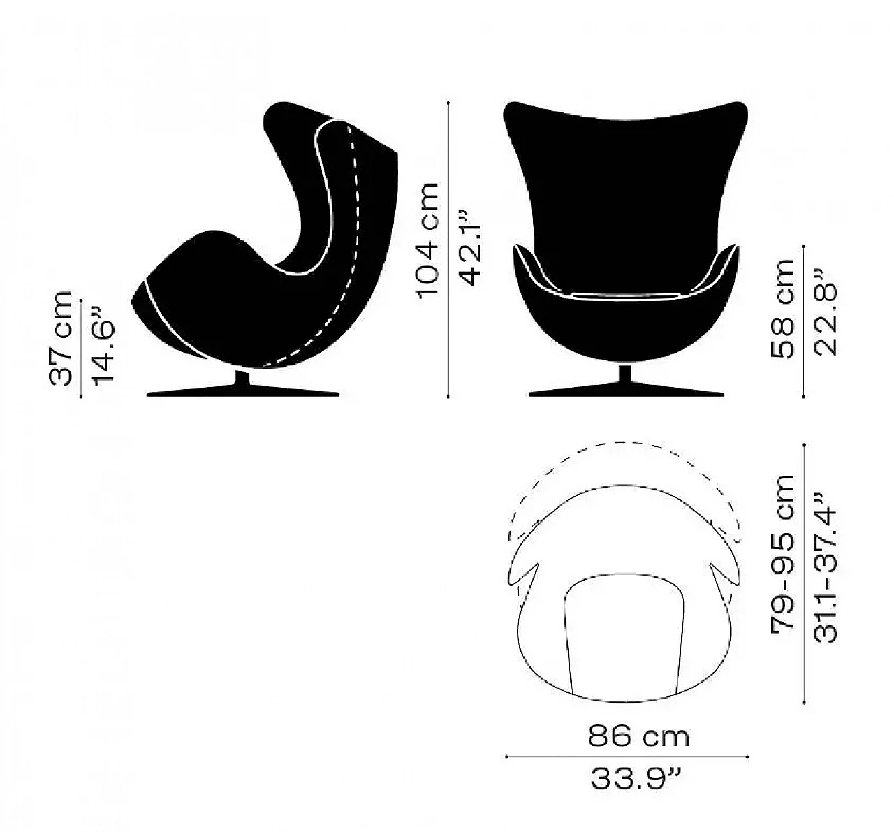 Poltrona Egg Chair di Arne Jacobsen per Fritz Hansen 9