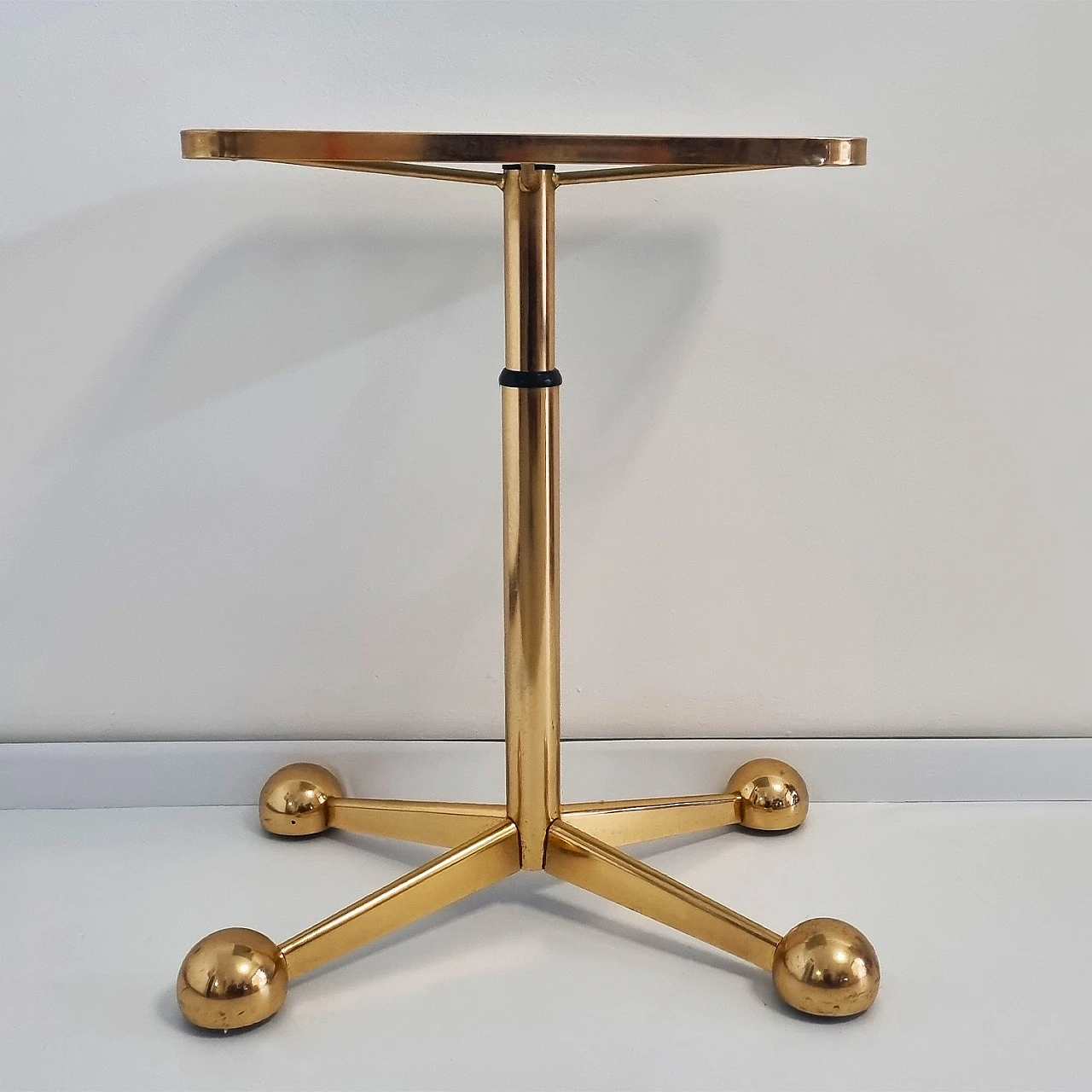 Brass and glass coffee table by Allegri Arredamenti Parma, 1970s 2