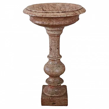 Glazed stone stoup, early 20th century
