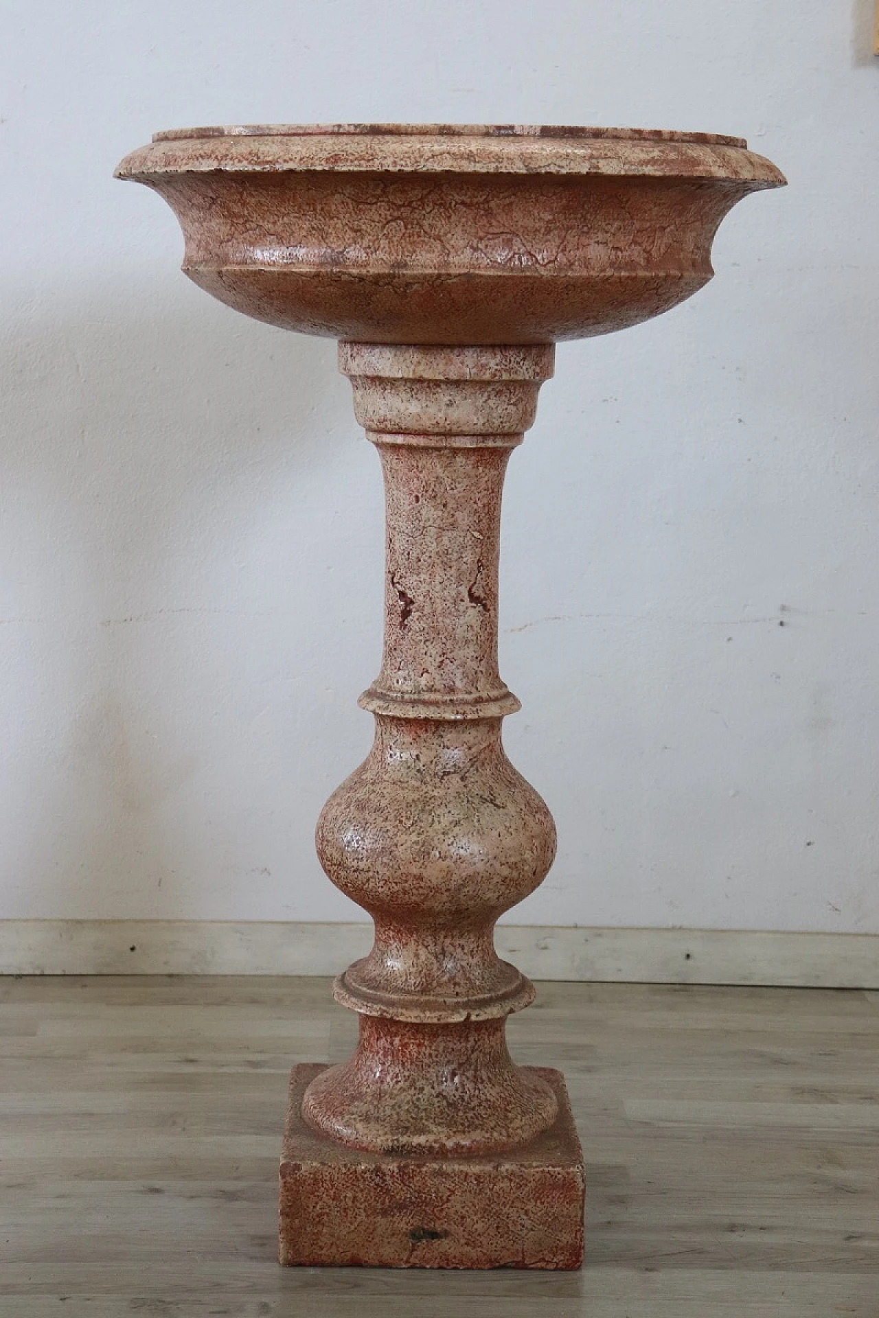 Glazed stone stoup, early 20th century 2