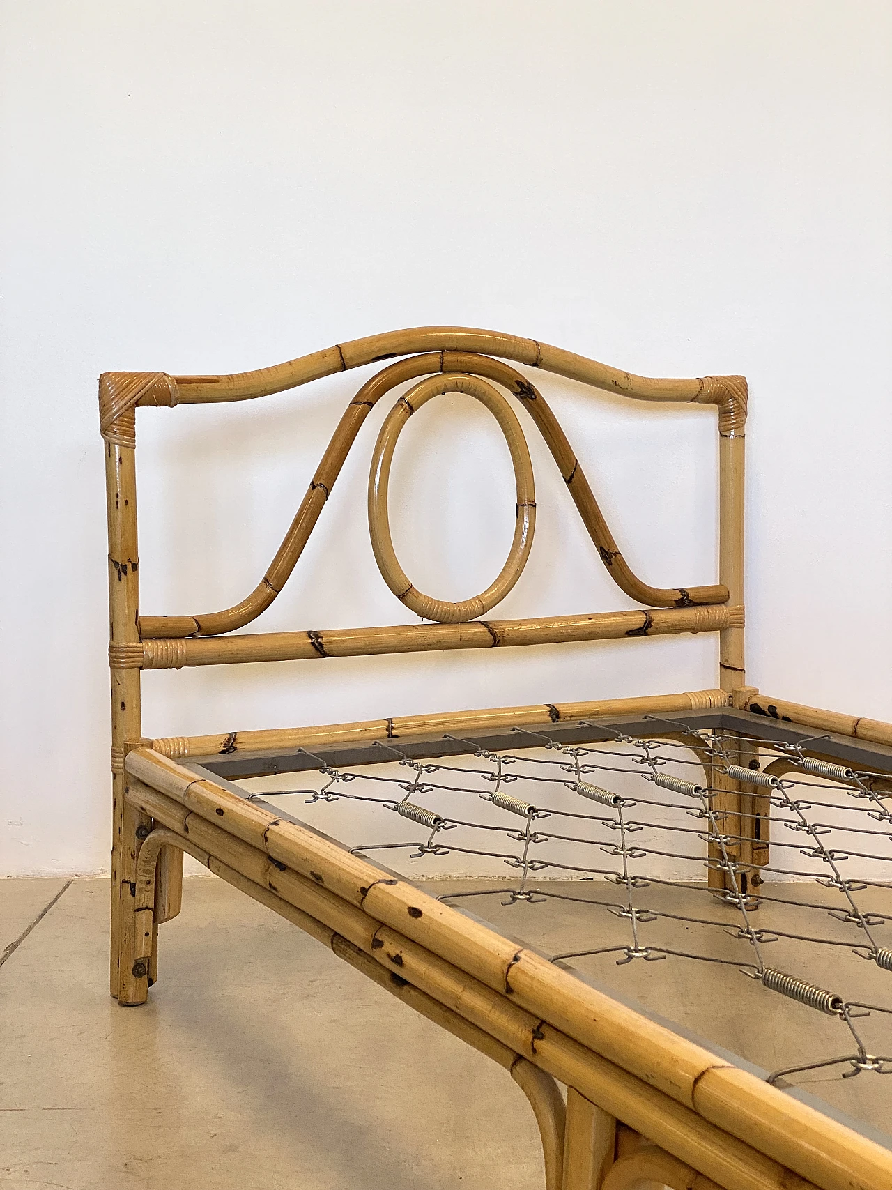 Pair of bamboo beds, 1970s 14