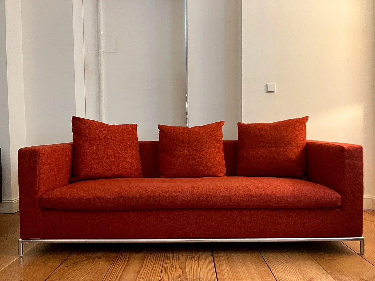 Red fabric George GS197 sofa by A. Citterio for B&B Italia 1