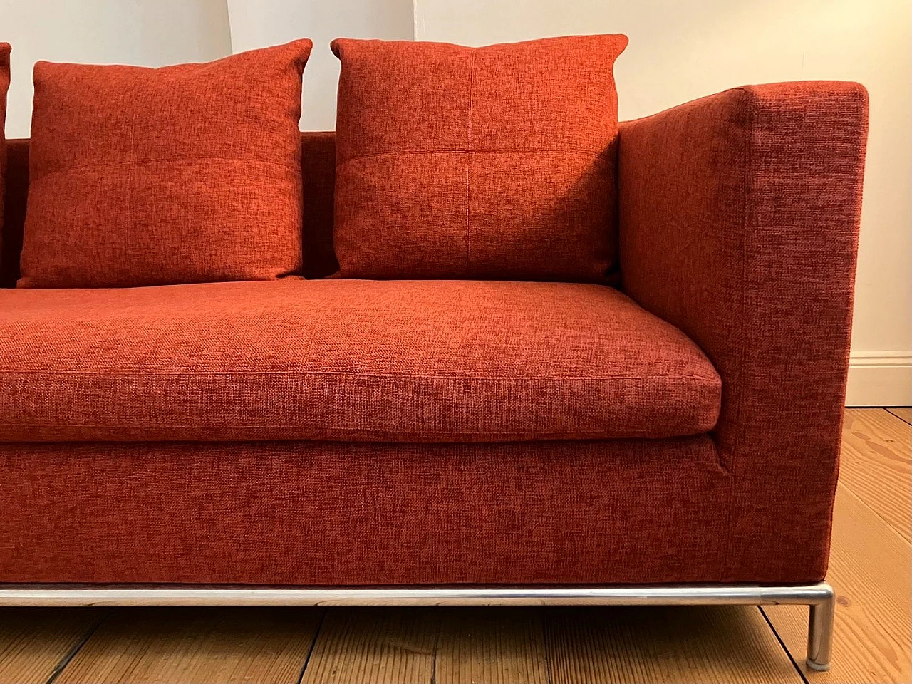 Red fabric George GS197 sofa by A. Citterio for B&B Italia 4