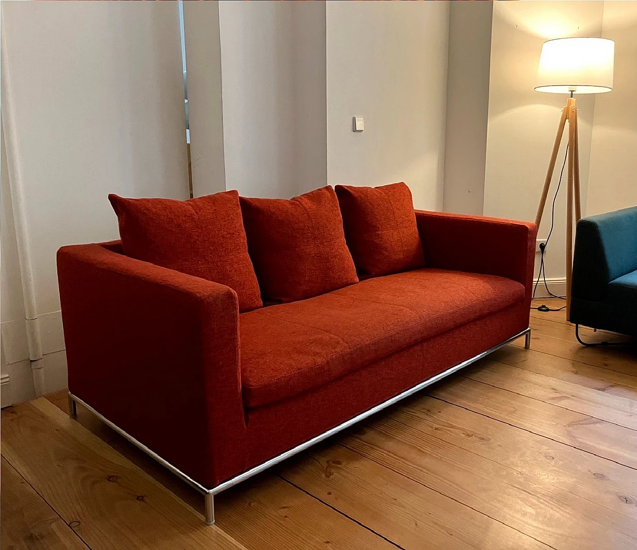 Divano George GS197 in tessuto rosso di A. Citterio per B&B Italia 7