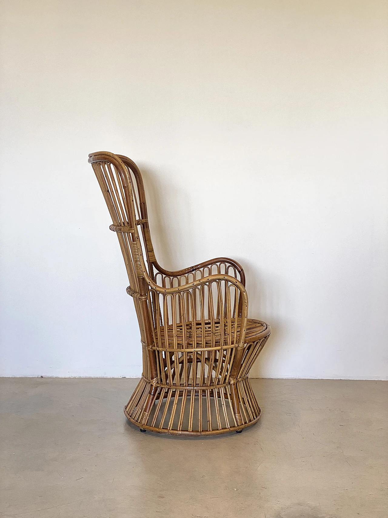 Pair of bamboo armchairs, 1970s 6