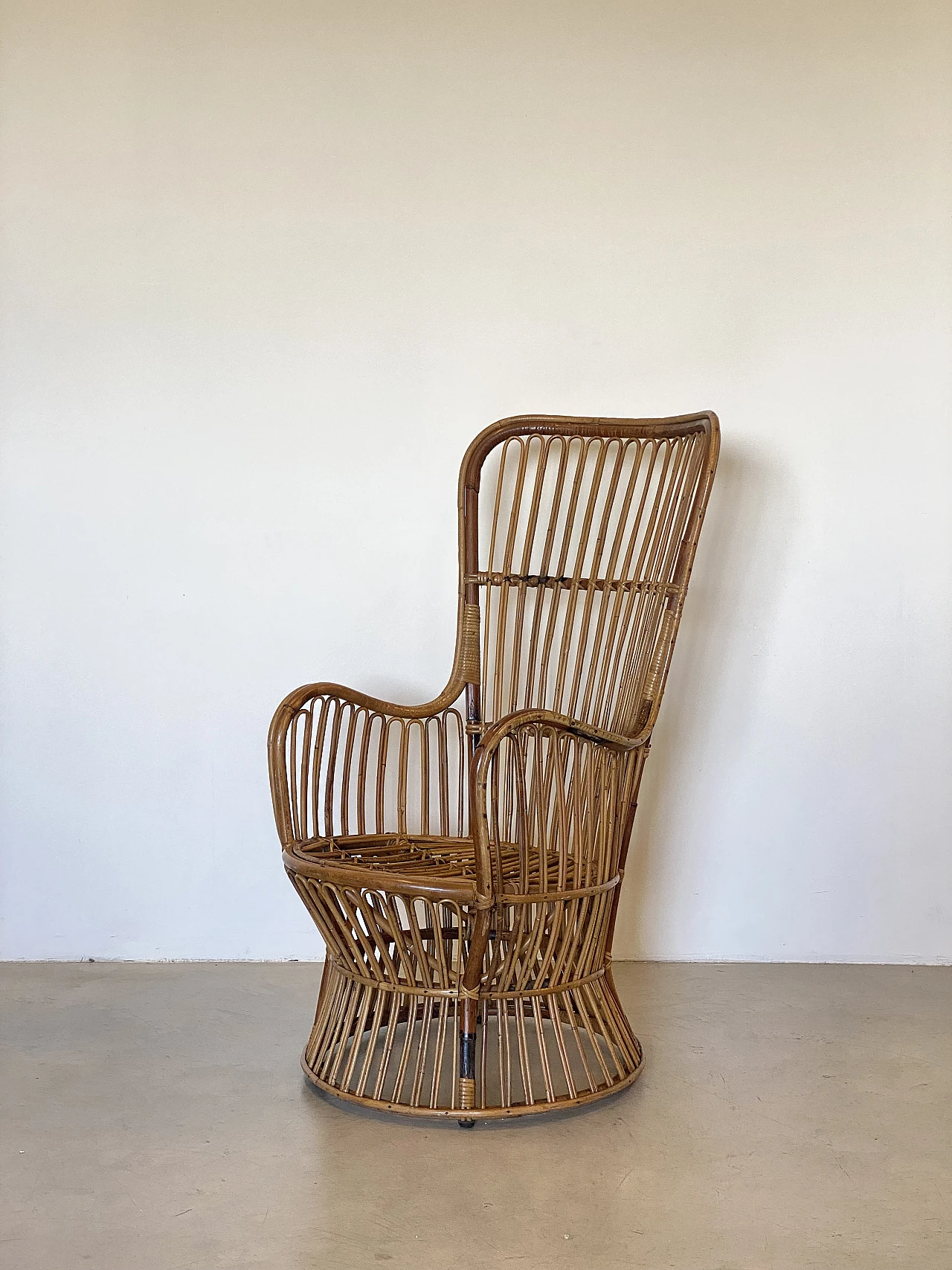 Pair of bamboo armchairs, 1970s 7