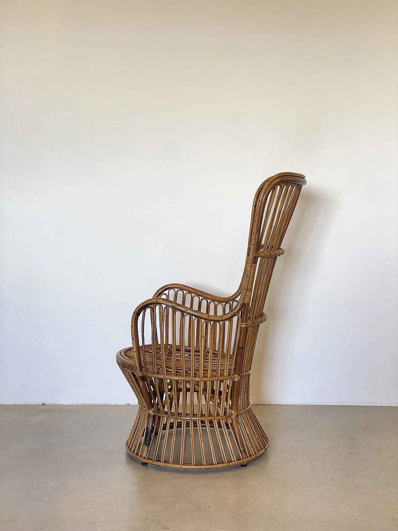 Pair of bamboo armchairs, 1970s 8