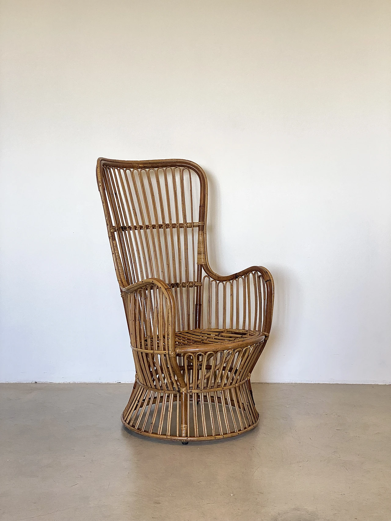 Pair of bamboo armchairs, 1970s 9