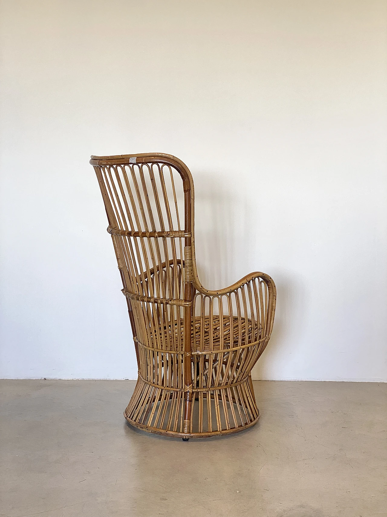 Pair of bamboo armchairs, 1970s 11