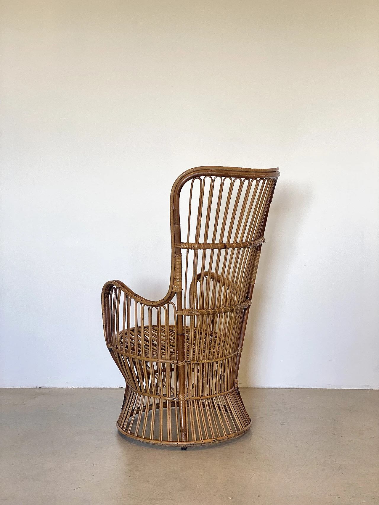 Pair of bamboo armchairs, 1970s 12