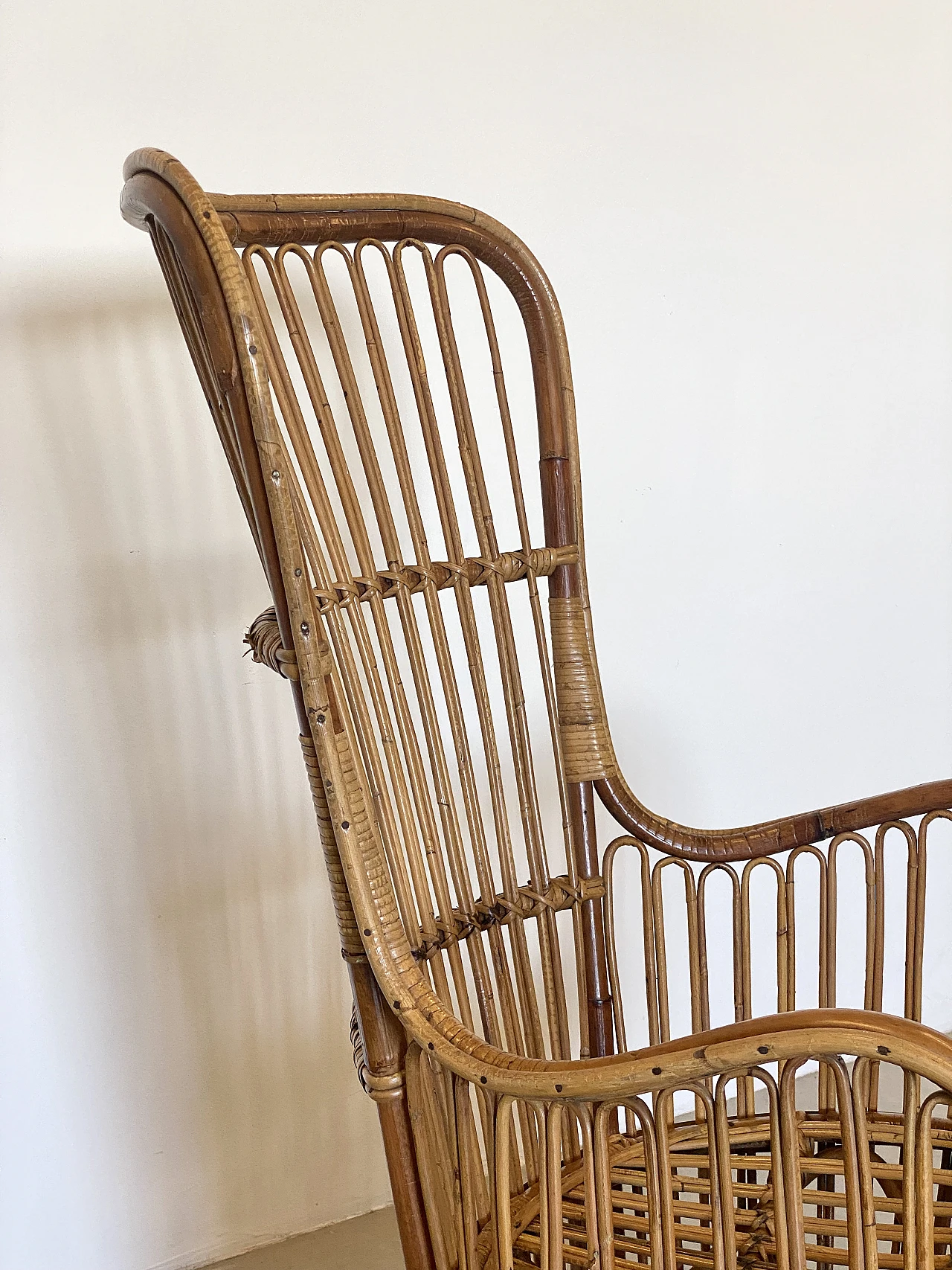 Pair of bamboo armchairs, 1970s 13