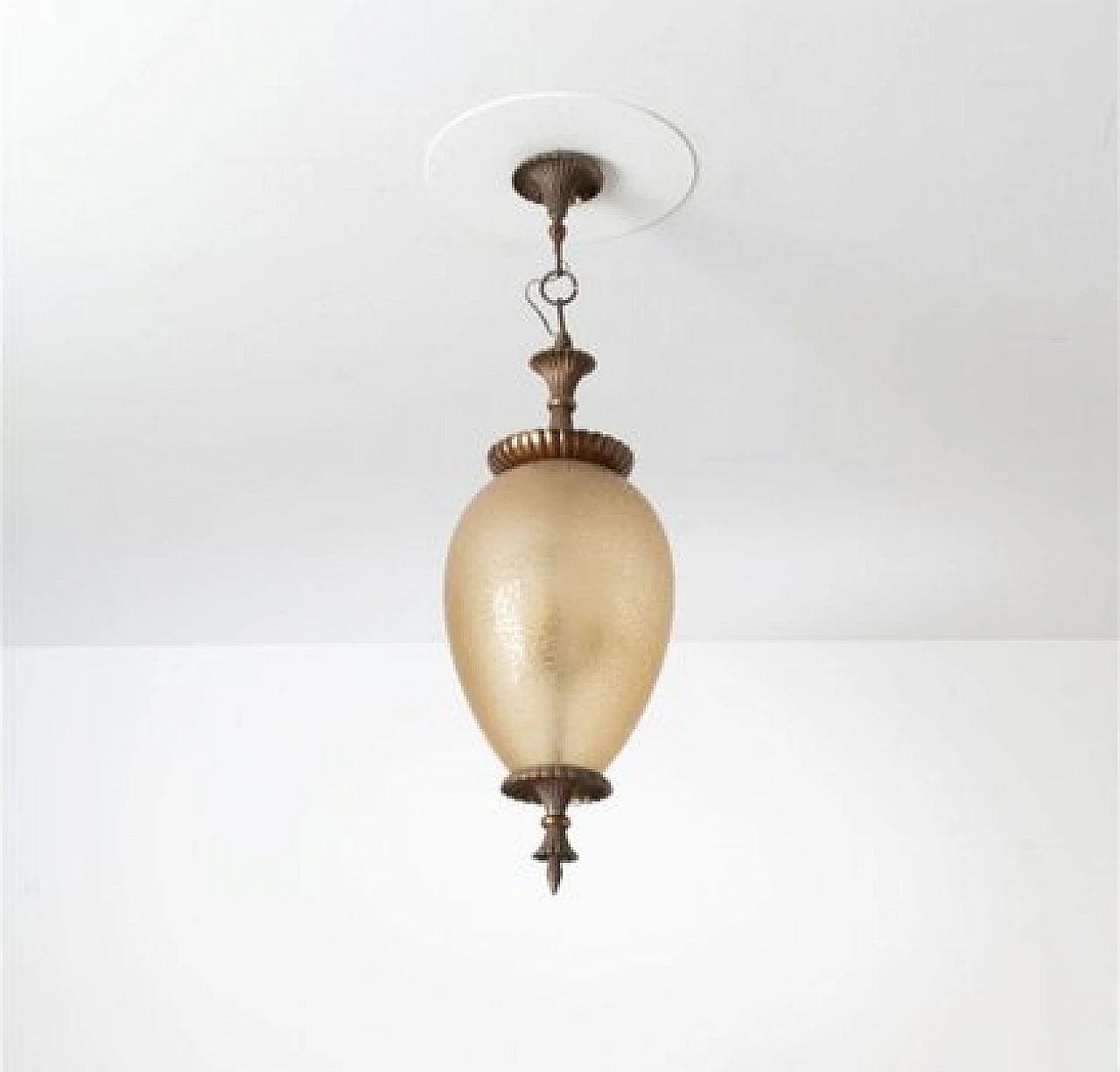 Bronze and glass chandelier by Archimede Seguso, 1940s 1