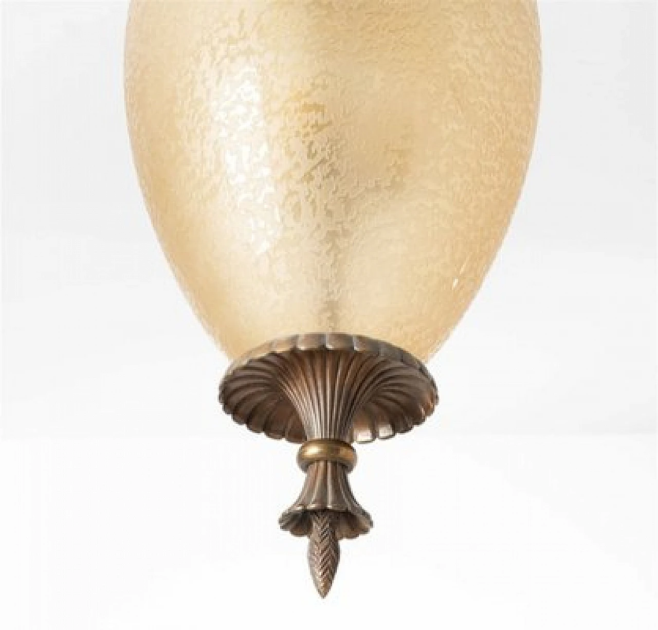 Bronze and glass chandelier by Archimede Seguso, 1940s 3